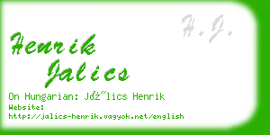 henrik jalics business card